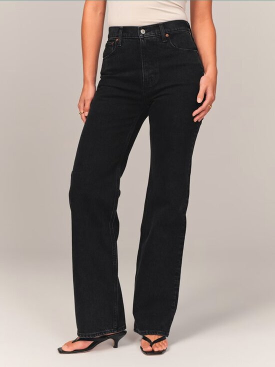 Abercrombie & Fitch Denim - Abercrombie & Fitch 90’s Relaxed Jean High Rise Washed Black Curve Love size 27